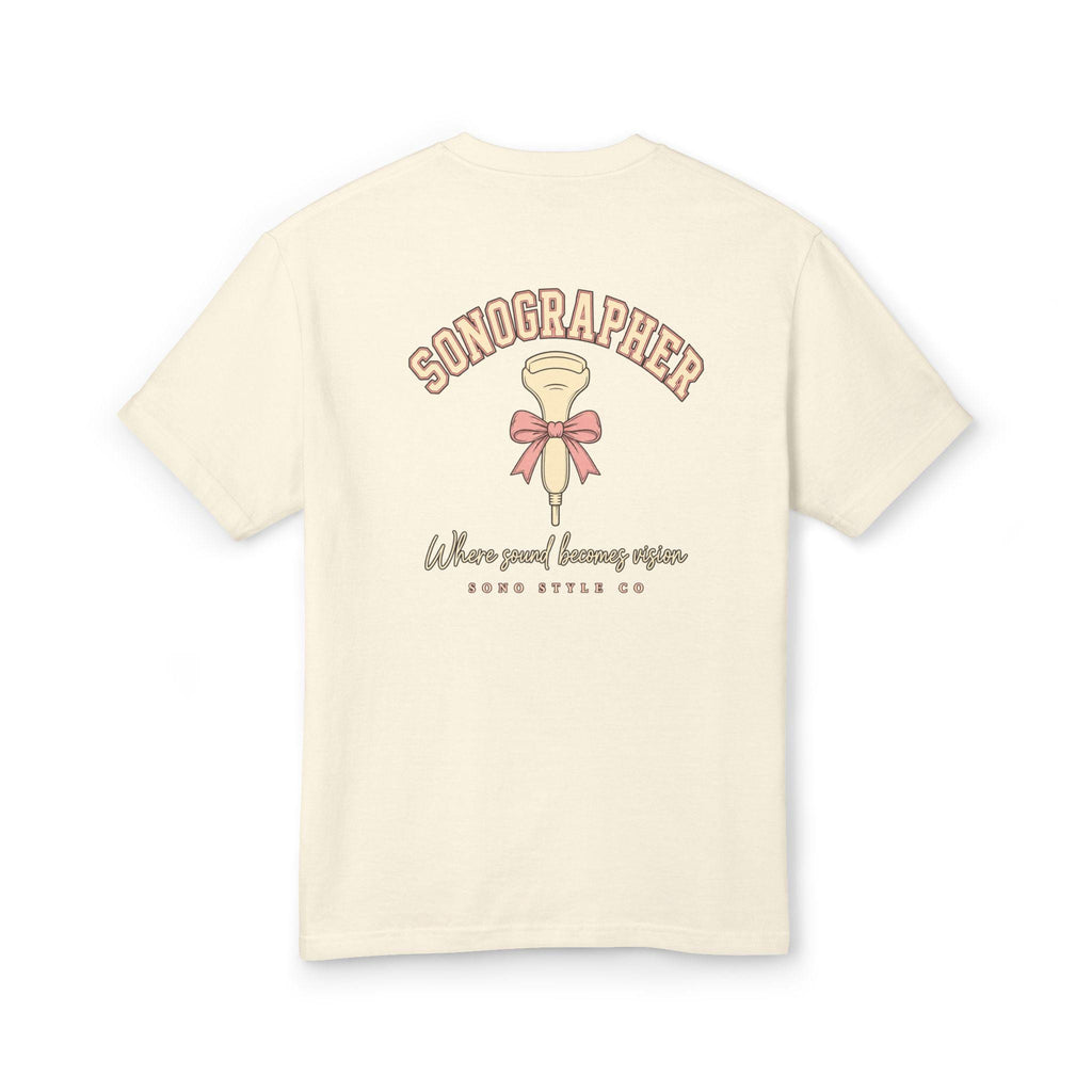 Sonographer Stethoscope Tee, Pink Bow Ultrasound Shirt, Medical Imaging Gift