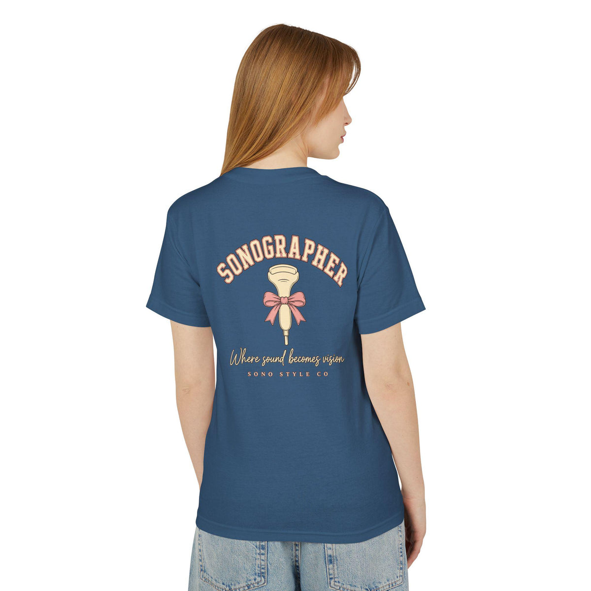 Sonographer Stethoscope Tee, Pink Bow Ultrasound Shirt, Medical Imaging Gift