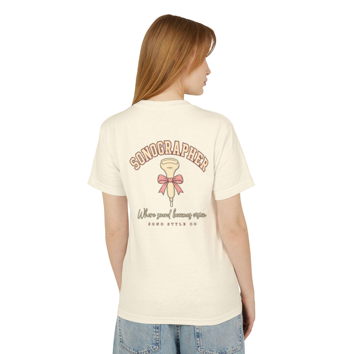 Sonographer Stethoscope Tee, Pink Bow Ultrasound Shirt, Medical Imaging Gift