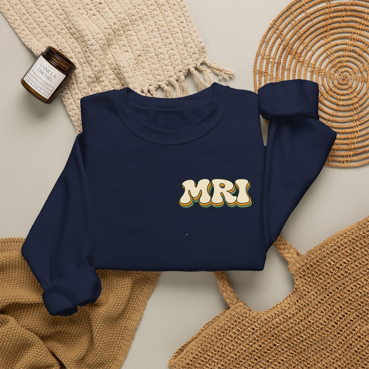 MRI Tech retro psychedelic logo Sweatshirt | Radiology technician crewneck