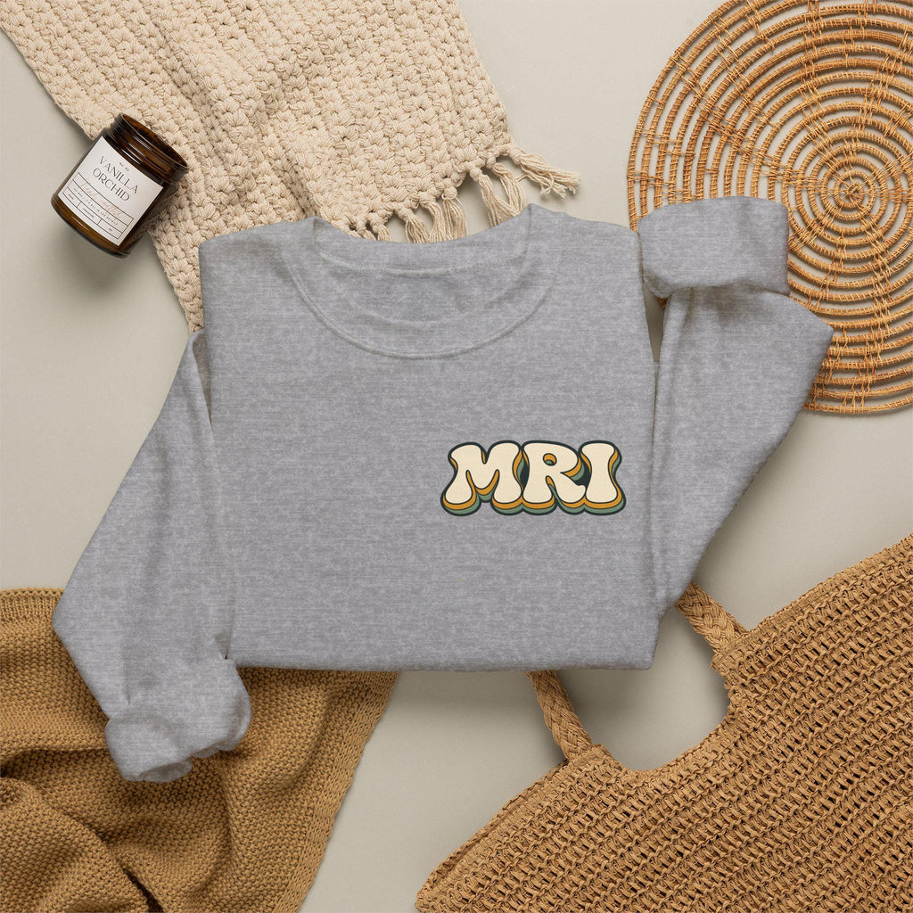 MRI Tech retro psychedelic logo Sweatshirt | Radiology technician crewneck