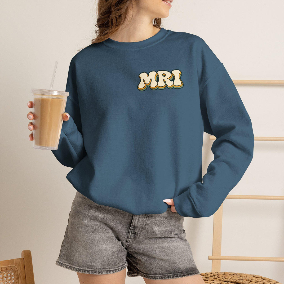 MRI Tech retro psychedelic logo Sweatshirt | Radiology technician crewneck