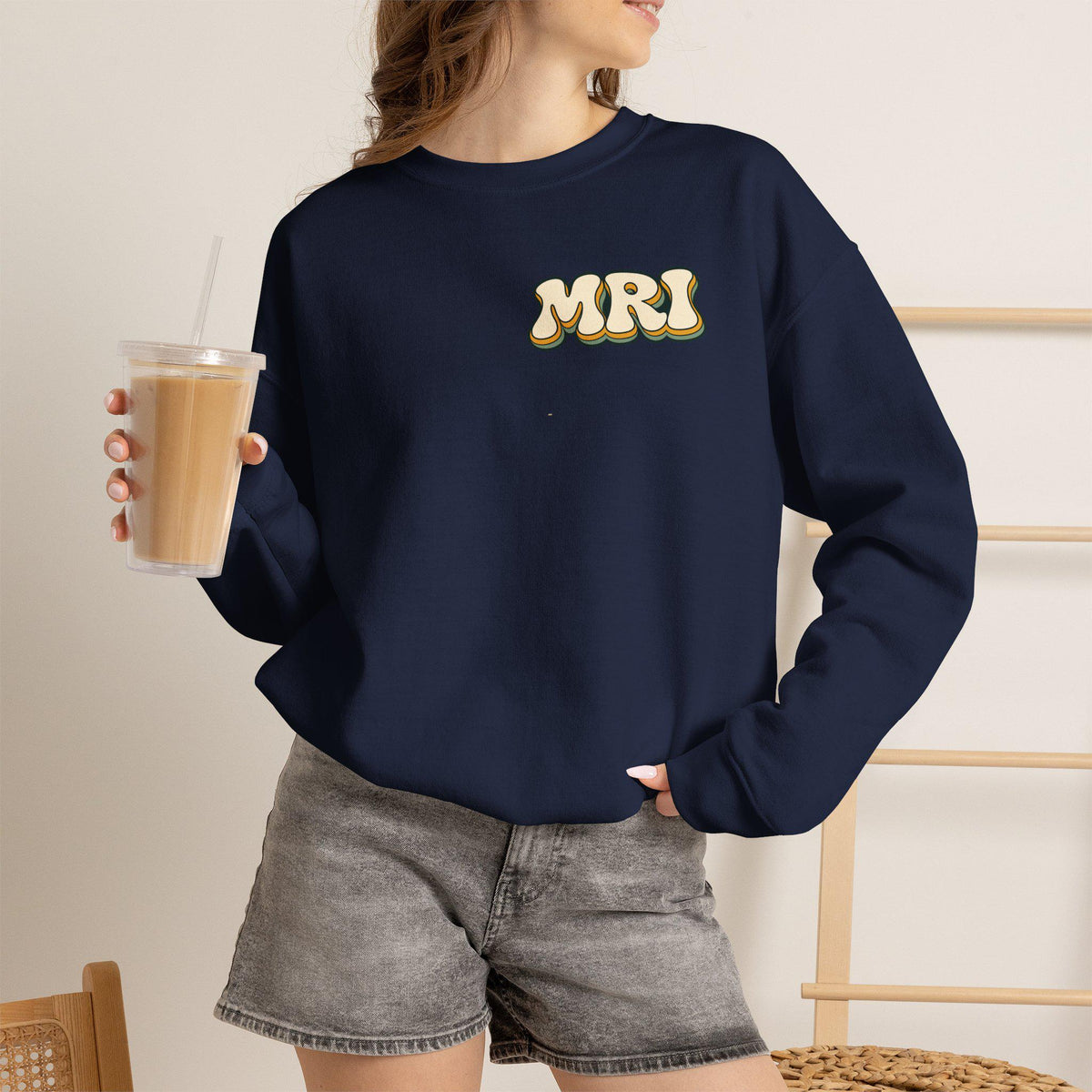 MRI Tech retro psychedelic logo Sweatshirt | Radiology technician crewneck