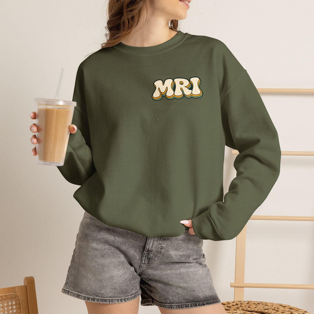 MRI Tech retro psychedelic logo Sweatshirt | Radiology technician crewneck
