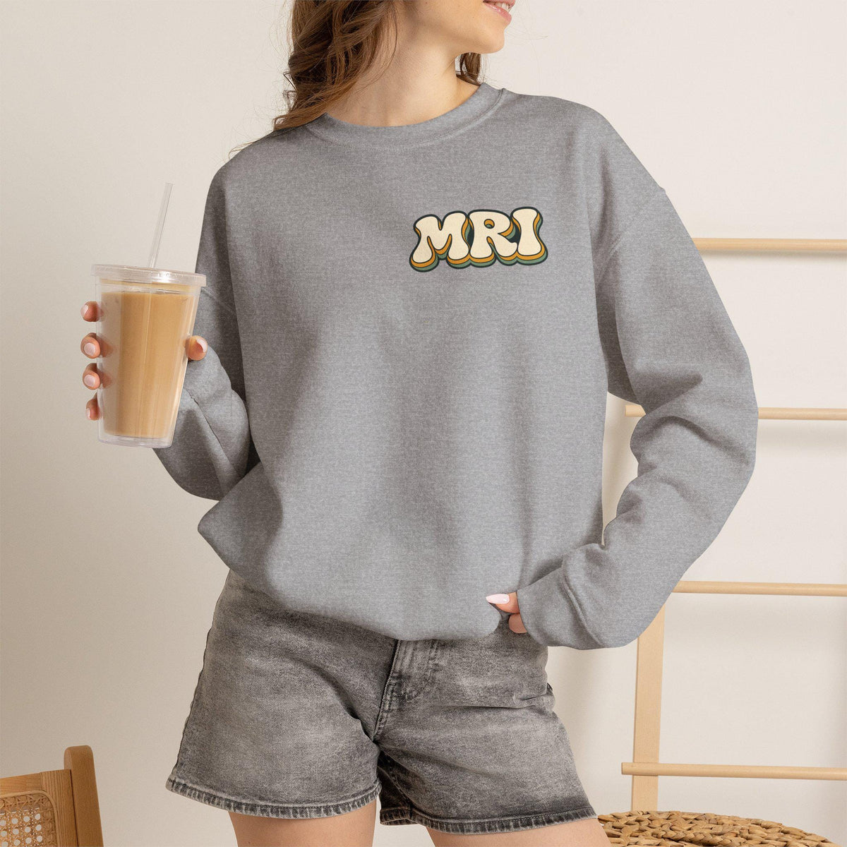 MRI Tech retro psychedelic logo Sweatshirt | Radiology technician crewneck