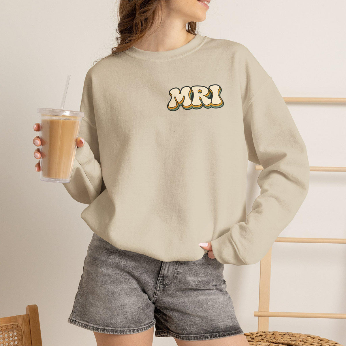 MRI Tech retro psychedelic logo Sweatshirt | Radiology technician crewneck