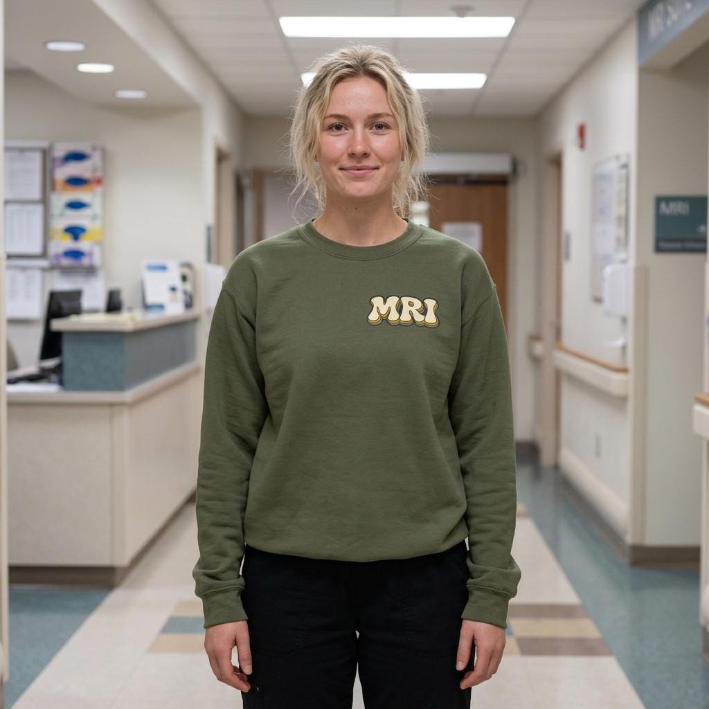 MRI Tech retro psychedelic logo Sweatshirt | Radiology technician crewneck
