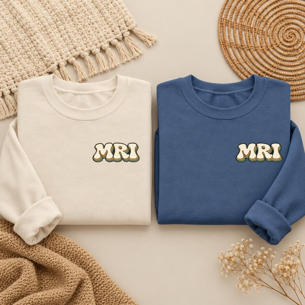 MRI Tech retro psychedelic logo Sweatshirt | Radiology technician crewneck