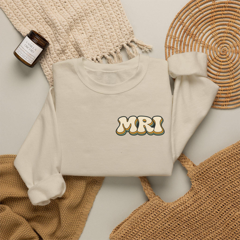 MRI Tech retro psychedelic logo Sweatshirt | Radiology technician crewneck