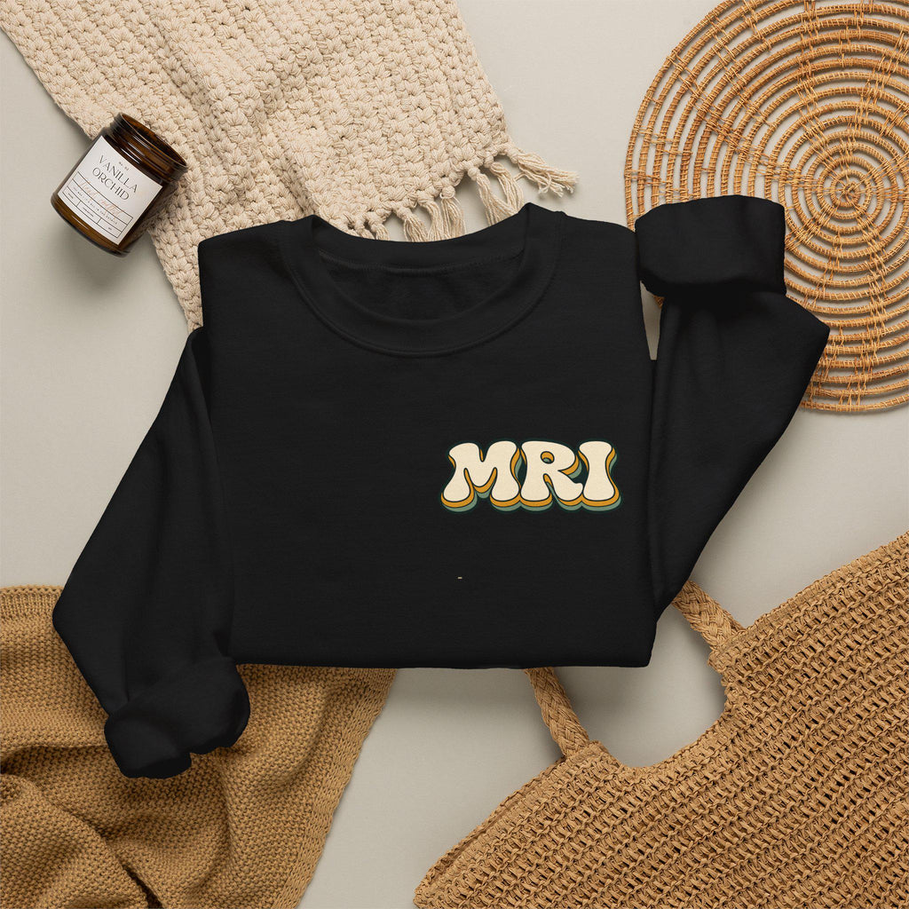 MRI Tech retro psychedelic logo Sweatshirt | Radiology technician crewneck