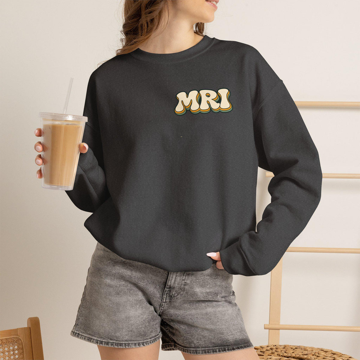 MRI Tech retro psychedelic logo Sweatshirt | Radiology technician crewneck