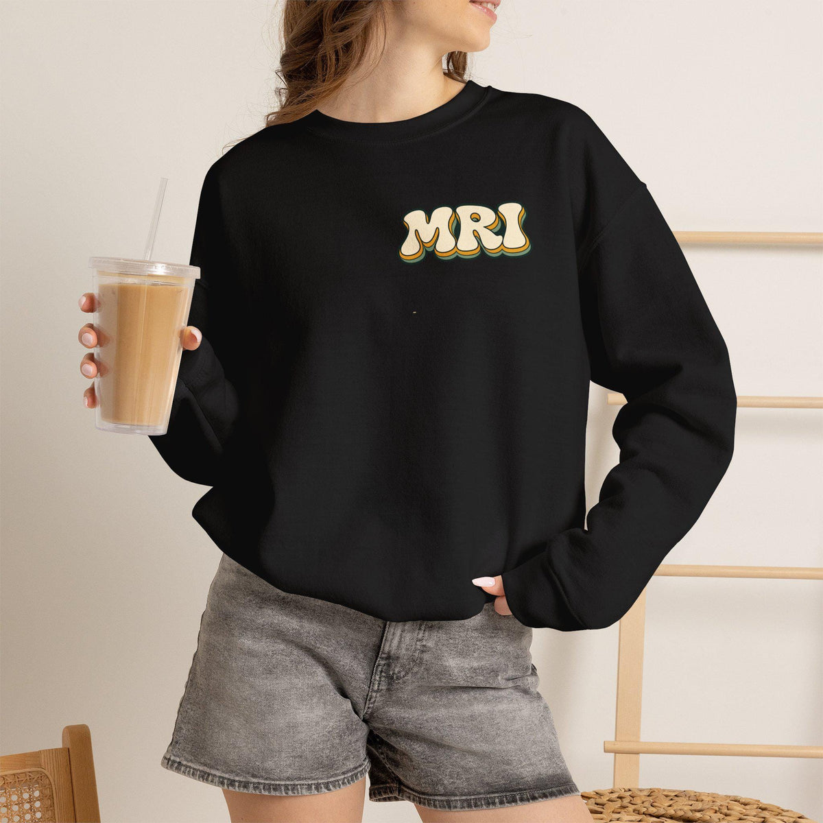 MRI Tech retro psychedelic logo Sweatshirt | Radiology technician crewneck